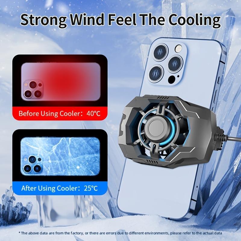 1pc F18 Strong Wind Cooling Fans - Gaming Cell Phone Radiator with Surperwind, USB Plug-in, Silent Operation for Enhanced Gaming Experience, Portable Peripheral Air-cooled Mobile Phone Cooler 3