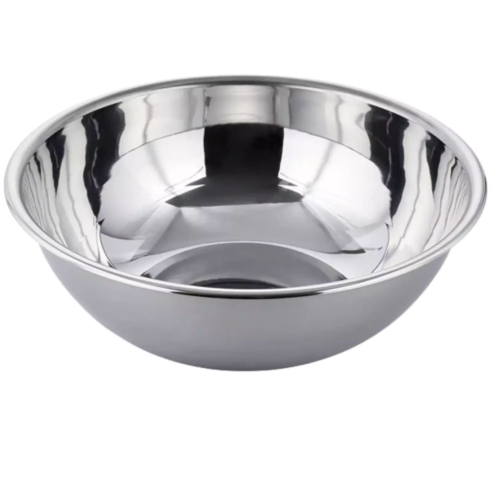 Small, Large Stainless Steel Catering Washing Mixing Bowls Flat Base 18cm / 40cm