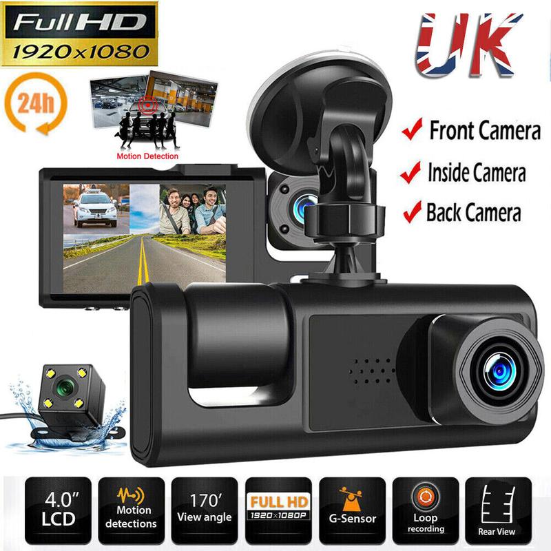 1080P Dual Lens Car Dash Cam Recorder G Sensor DVR Front and Rear Camera Video 1