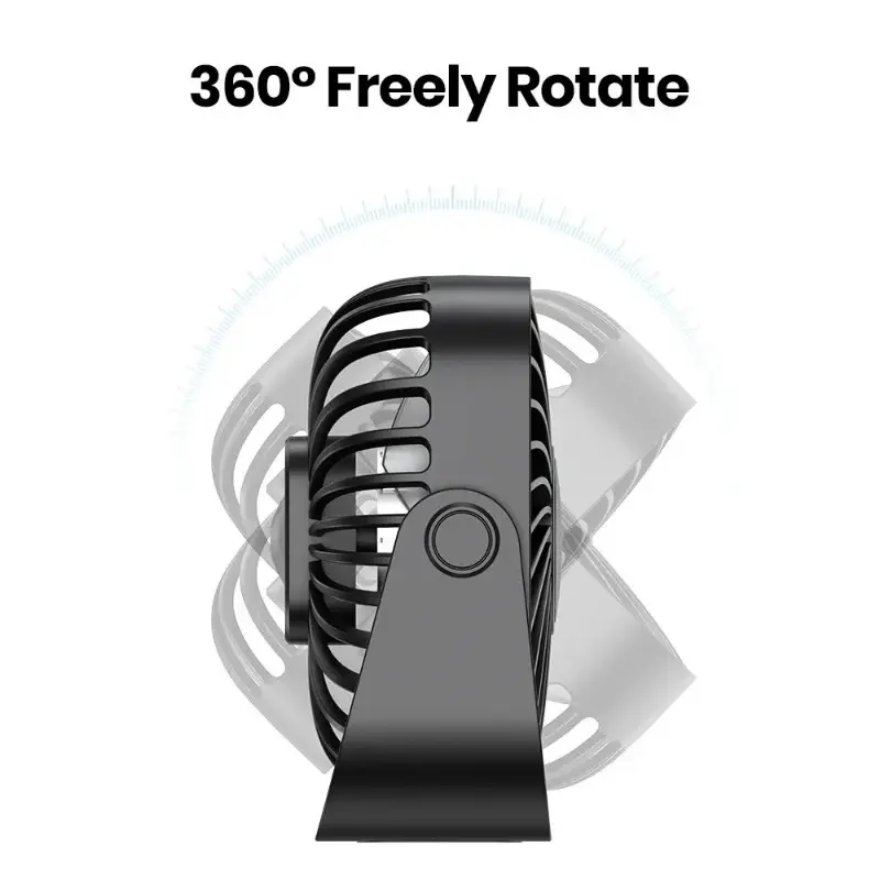 4Inch USB Mini Portable Fan for Camping,3 Speeds Quiet Desk Table Personal Fan,360°Adjustment Standing Fans for Room Home 3