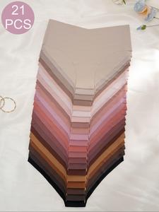 Women's 21pcs Solid Color Panty, Soft Comfy Breathable Seamless Pastel Knicker for Daily Wear, Multipack Underwear for All Seasons, Underwear for Women