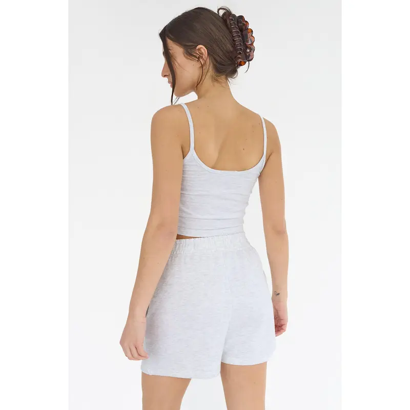 Kaiia Cami Logo Top In Grey Marl 7