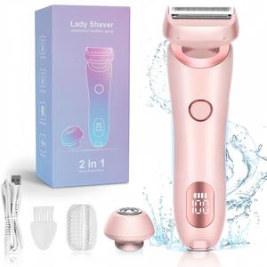 Electric Body Hair Shaver for Women, Painless 2-in-1 Electric Body Shaver for Women's Legs Underarm Facepubic Hairs, Valentine's Gifts