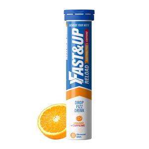 Fast&Up Reload – Orange + Caffeine  – Effervescent Tablets – Instant Electrolytes for Rapid Hydration & Energy - Added Vitamin C & B12 for Performance, Wellbeing, Travel & Recovery – Vegan