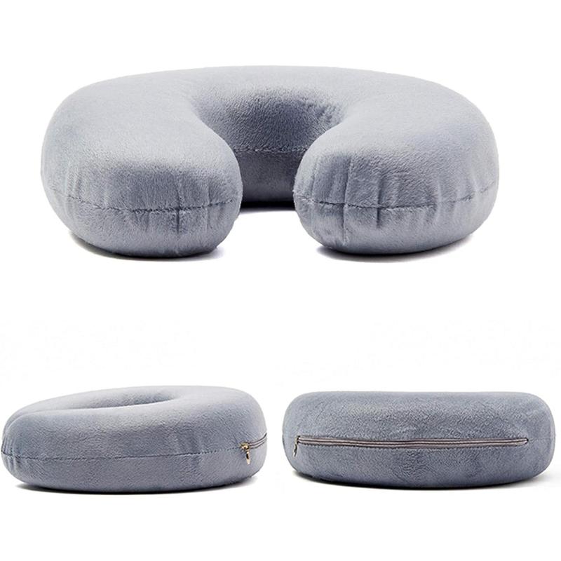Neck pillow ,Memory Foam U Shape Travel Neck Pillow Soft Velour Cover for Head Support, Stress Relief,Airplane, Car, Home 3