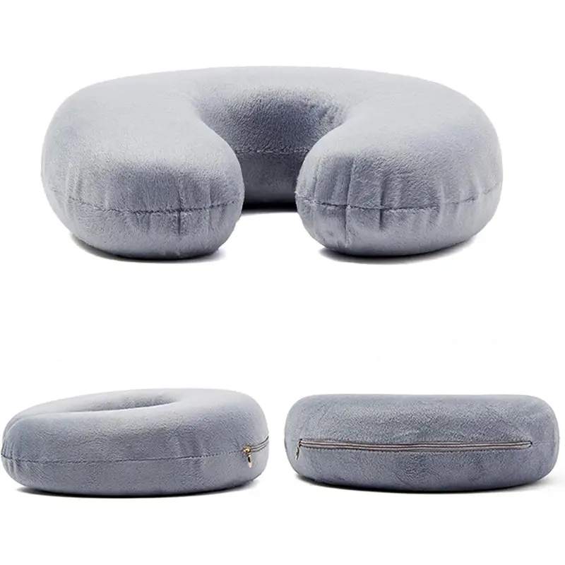 Neck pillow ,Memory Foam U Shape Travel Neck Pillow Soft Velour Cover for Head Support, Stress Relief,Airplane, Car, Home 3