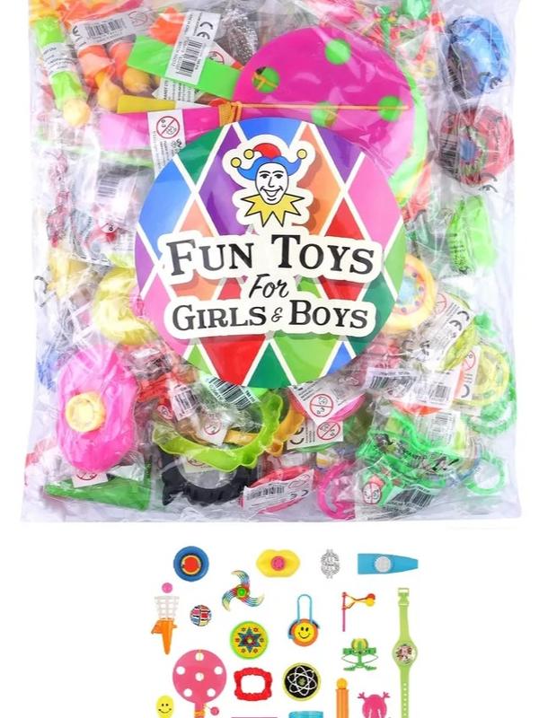 Fun Toys for Girls & Boys 100 Assorted Party Bag Toys Childrens Kids School Gift Party Pinata Fillers Toys Birthday Party Favors 4