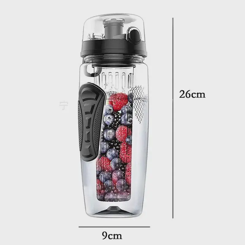 1000ml Fruit Infusing Water Bottle – 32oz Plastic Detox Infuser for Sports, Health, and Workout, Perfect for Baki and Nocta Fans 2