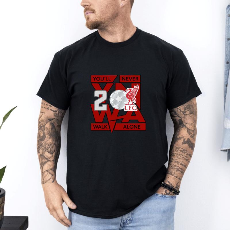 LIVERPOOL is CHAMPIONS PREMIERLEAGUE 2025 double-sided printed T-shirt unisex shirt john pork shirt sublime shirt shirts men designer shirts graphic tee world tshirts invincible shirt 4