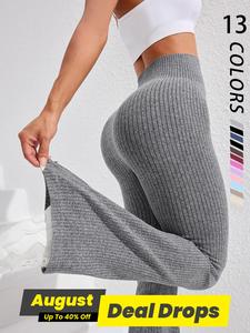 Women's Solid High Waist Sports Leggings, Casual Comfy Breathable Skinny Pants for Yoga Gym Workout Running, Ladies Sportswear for All Seasons