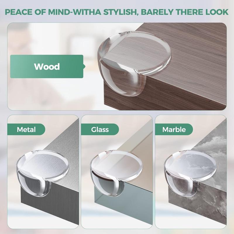 Corner Protectors for Baby Pack of 12, Thick Table Furniture Edge Protectors for Kids with Strong Adhesion, Corner Guard & Edge Safety Bumpers Clear - 6 R and 6 L 4