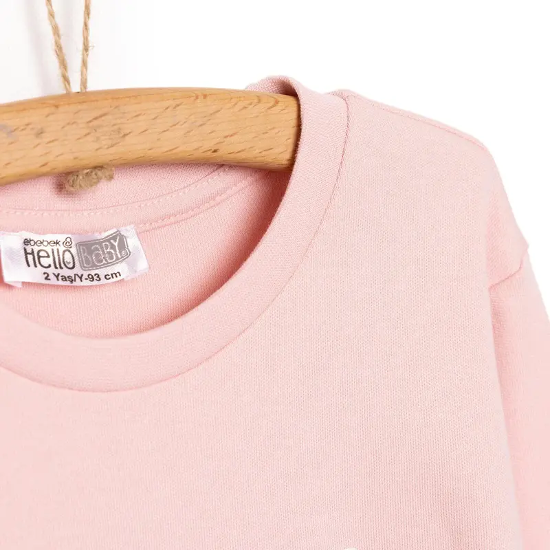 HelloBaby Baby Girl Sweatshirt Footless Bottom - Powder 3