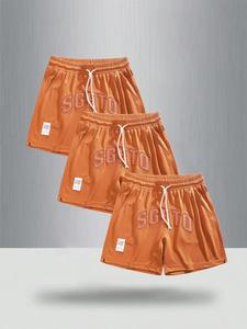 Men's Letter Embroidery Boxer Brief, Casual Comfy Breathable Underwear for Daily Wear, Mens Underwear for Summer