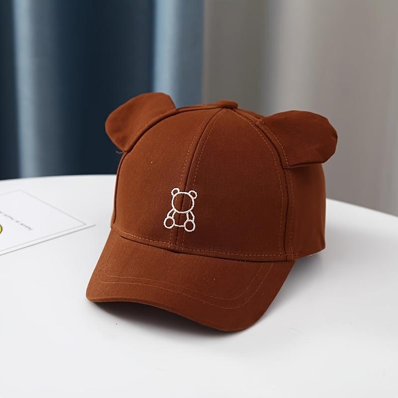 Product Introduction of A&H      1pc Embroidered Little Bear Baseball Cap - A Versatile Choice for Boys and Girls, Ideal for Summer Beach Trips. 7