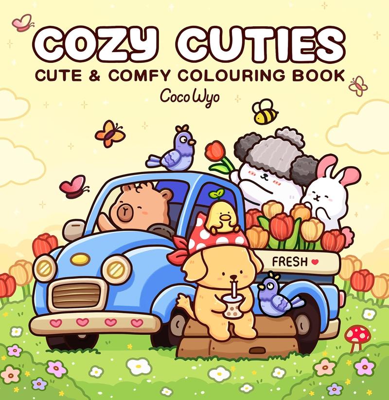 Product Introduction of Cozy Cuties: A Cute and Comfy Colouring Book for All Ages (Coco Wyo), by Coco Wyo 1