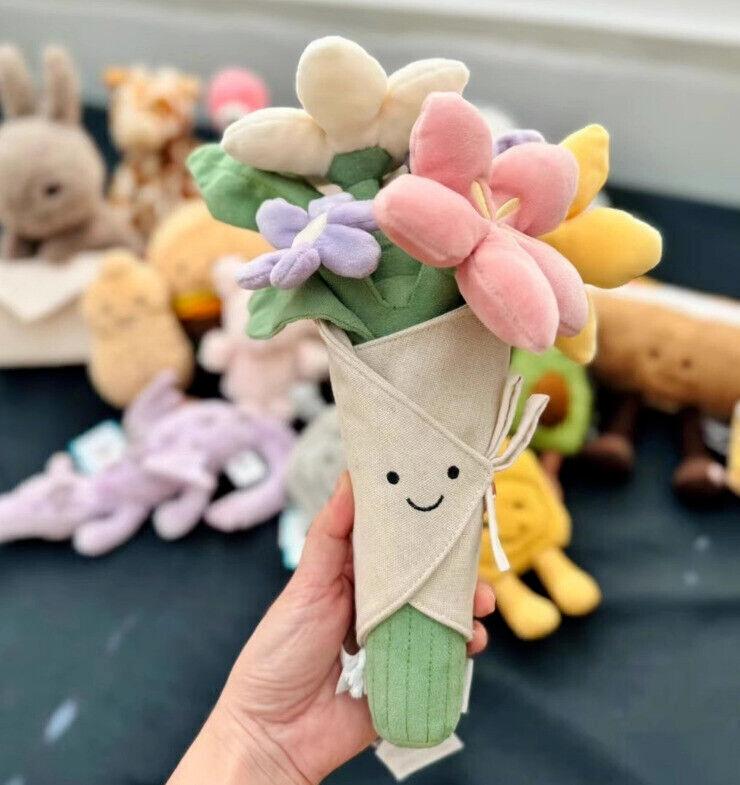 Amuseable Bouquet Of Flowers jey cat Stuffed Toy Kids Gift for Girlfriend Plush 6