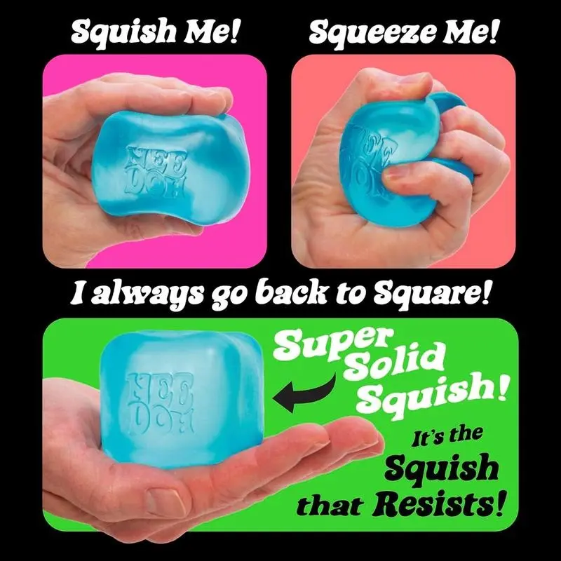 Nice Cube Nee Doh Stress Ball - Sensory Toys,  Sensory Balls, Non-Toxic Dough Material，Needoh Fidget Toys, Anxiety & Stress Relief, fidgets  school antistress  toys comfy  fidget  12 7