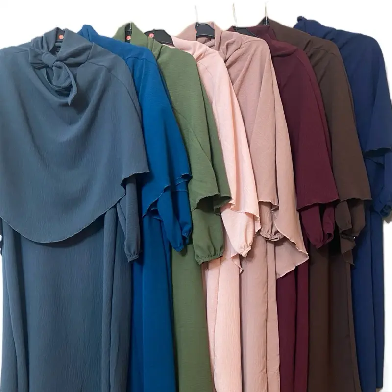 Kids girls 2 piece khimar set 7-14 years comfortable abayas