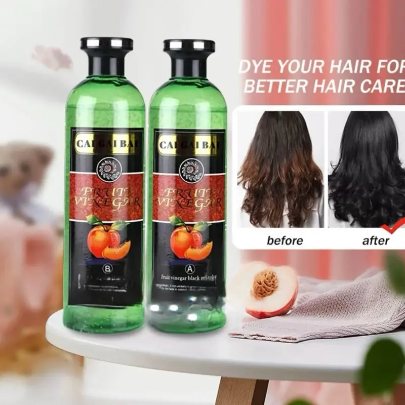 Premium Black Hair Color Gel  OrganicBlack Hair - Haircare - Conditioner Hair Dye 250ml x 2 5