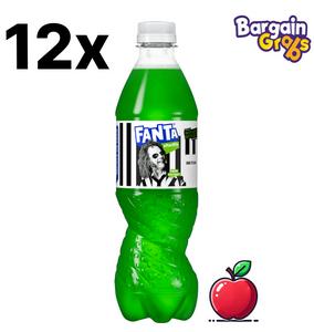 12 x 500ml Fanta Zero Apple – Crisp & Sugar-Free Refreshment - | Beverage Drink Sweet Tangy