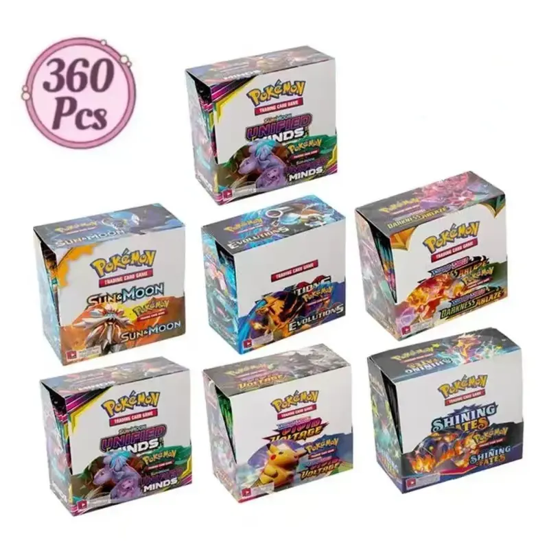 360Pcs Box Pokemon Card Shining Fates Style English Booster Battle Carte Trading Card Game Collection Cards Toys Kids Gifts 6