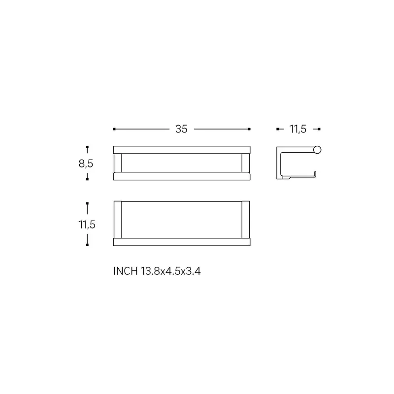 Cosmic Architect Sp Shelf Soap Holder, Matte Black, Steel, Wall-Mounted 2