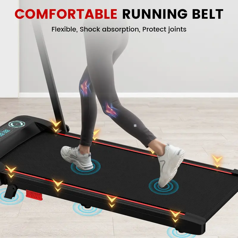 CITYSPORTS 6% Incline Folding Treadmill,1400W Walking Pad Treadmill,1-10KM/H Under Desk Treadmill for Home and Office,Portable Treadmill with LED Display,Remote Control 4