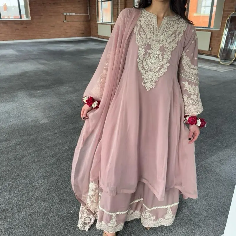 JANAN Luxury Chiffon 3 Piece Suit for Women - Pakistani and Indian Style - Casual, Womenswear, Eid 3