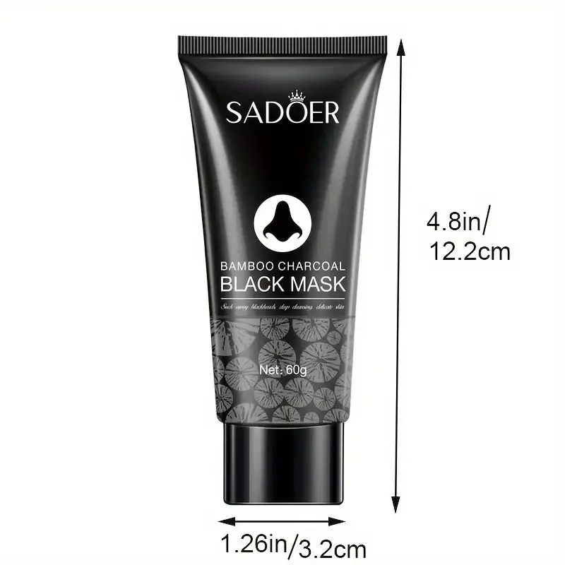 Bamboo Charcoal Black Cleansing Mud Mask Cleanses Pores, Peel-Off Mask Hydrates The Face, Deeply Cleanses The Skin, Refines Pores, And Is Perfect for Oily Skin, Suitable for Both Men And Women. 1
