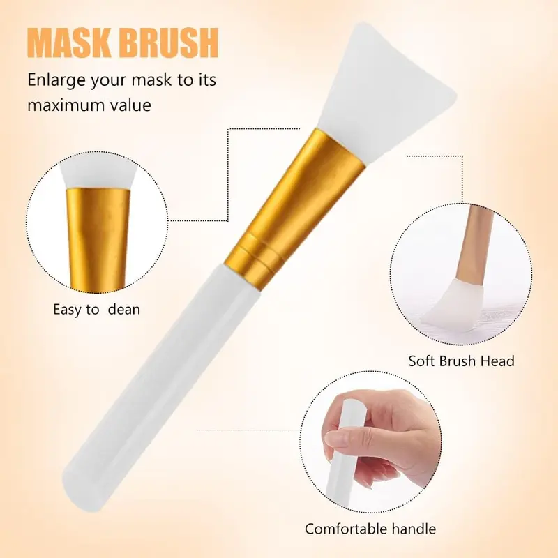 Silicone Makeup Applicator Face Mask Brush Beauty Tool Soft Mud Mask Applicator Portable Easy Clean Cosmetic 5