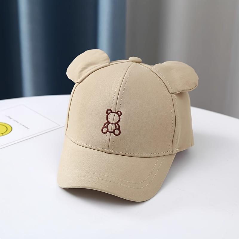 Product Introduction of A&H      1pc Embroidered Little Bear Baseball Cap - A Versatile Choice for Boys and Girls, Ideal for Summer Beach Trips. 5