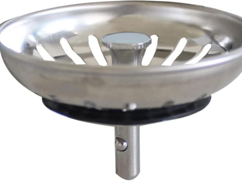 Stainless Steel Kitchen Sink Drain Strainer, Waste Plug For Kitchen Sink, Uk Sink Hole Diameter 83mm 0
