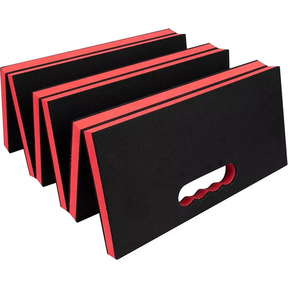 Large Folding Garage Mechanics Mat - 30mm Thick Foam Work Mat for Kneeling and Laying