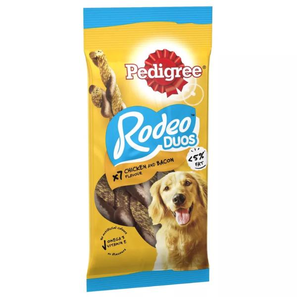 70 Pedigree Rodeo Duos Dog Treats Chicken & Bacon Dog Chews (10x123g) 2