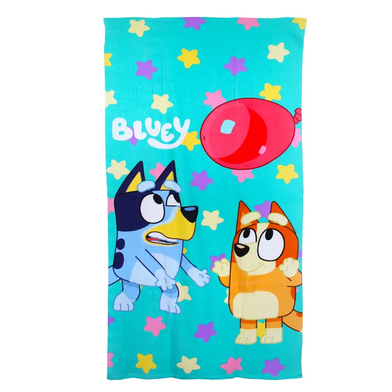 Kids Boys Girls Bluey Bingo Microfibre Beach Towel 70 x 140cm 0