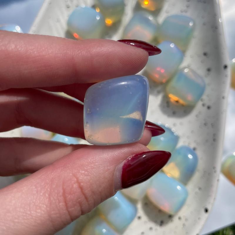 Opalite Tumbles | Man-Made Crystal | Brings Optimism + Joy 5