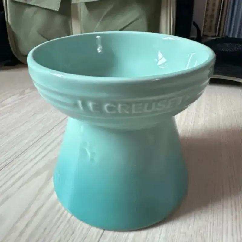 Rainbow High Footed Dog Bowl Snack Bowl Neck Protection Pet Drinking Water Cat Food Anti Slip Anti Black Chin 2