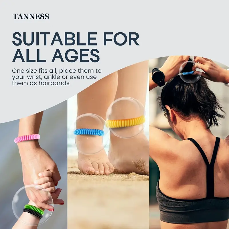 12 Pack Mosquito Repellent Bracelet | Non-Toxic Deet-Free Outdoor Bug Mosquito Bands | Insect Repellent, Waterproof Insect Repellent Bands Travel Essentials for Kids & Adults Lightweight 2