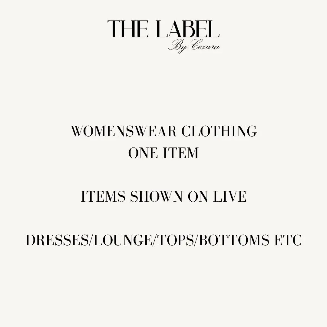 WOMENSWEAR ONE ITEM including dresses/loungewear/tops/bottoms etc