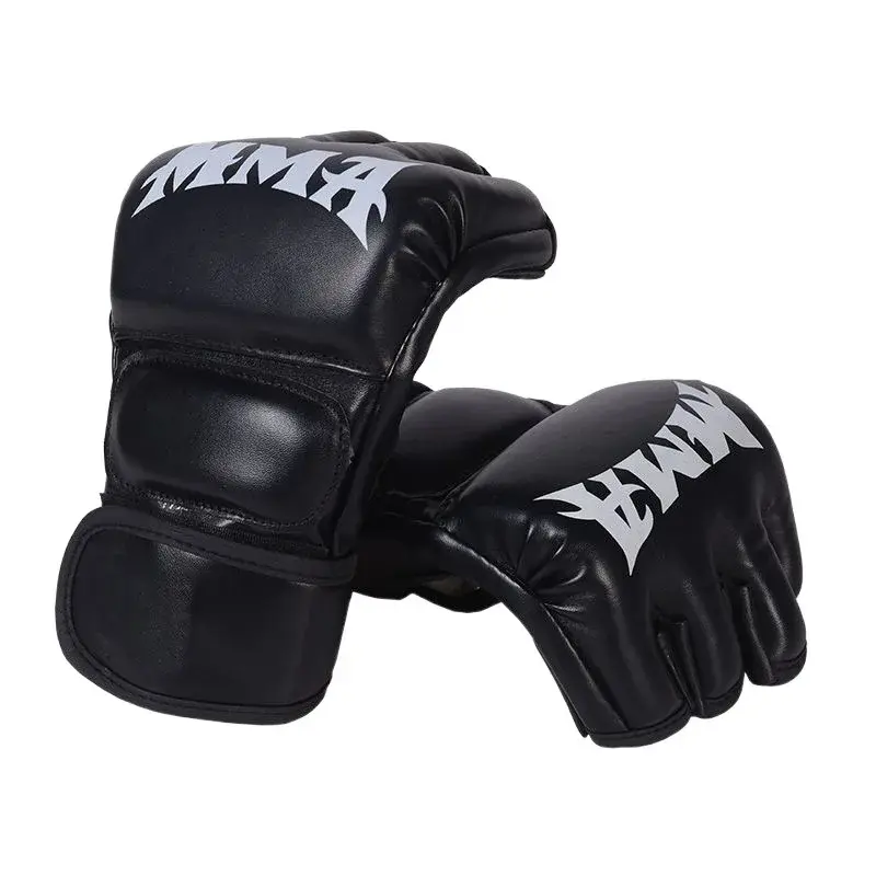 2025 Adult Professional Boxing Gloves Combat Sandbag Training Boxing Gloves Sanda Muay Thai MMA Kickboxing Half Finger Glove 4