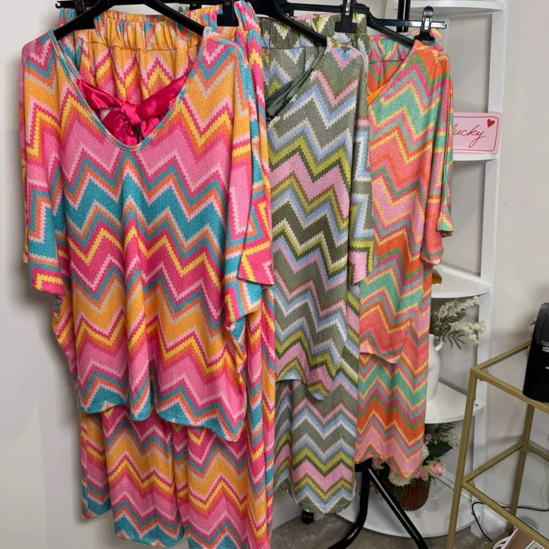 ZIGZAG BOW LOUNGE SET - ONE SIZE 10-18