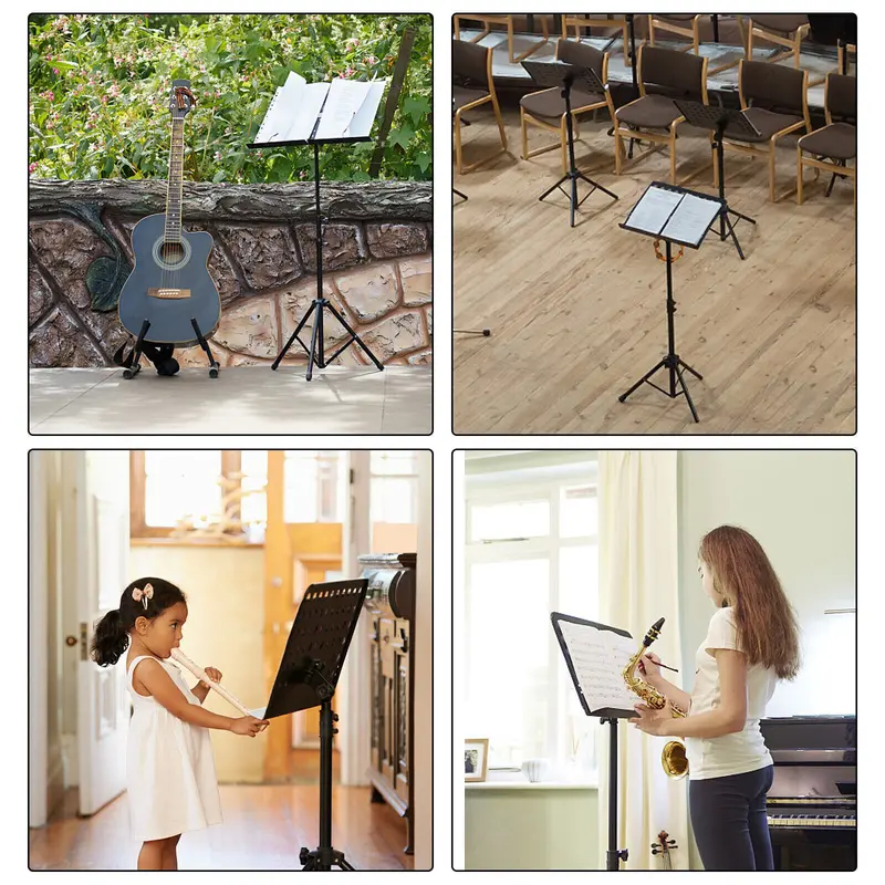 Heavy Duty Orchestral Music Stand Folding Adjustable Sheet Stand Tripod Base UK 4