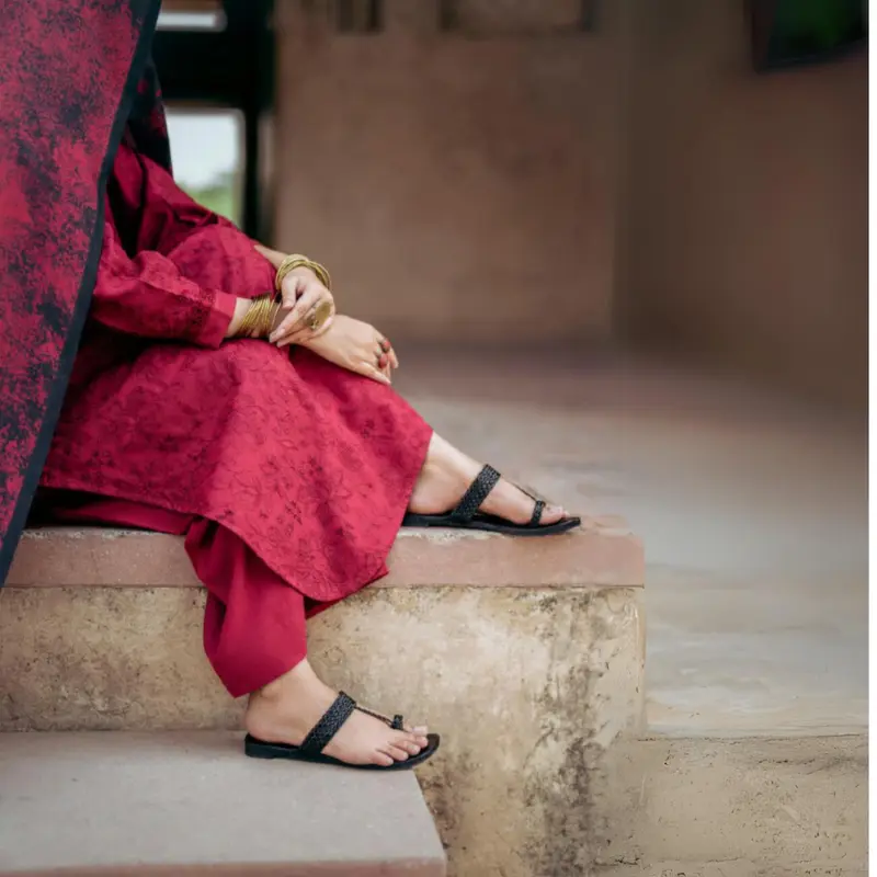 (Red) Embroidered Dhanak Collection Pc Ready to Wear by Casuallite 1