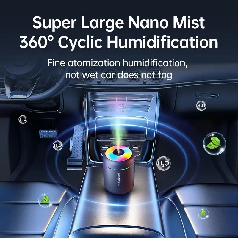 180ML Mini Air Humidifier USB Electric Aroma Diffuser Essential Oil Purifier Aromatherapy Mist Maker Lights For Car Home Bedroom 5