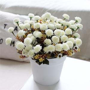 2pcs Artificial Chrysanthemum Ball Flowers Bouquet for Home Wedding Party Table Decor(without vase)