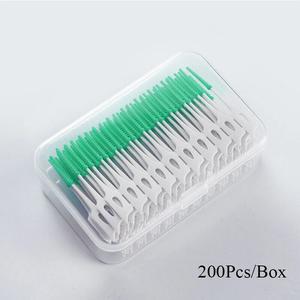 200 Interdental Sticks Dental Floss Teeth Tooth Toothpick Oral Care Clean Brush