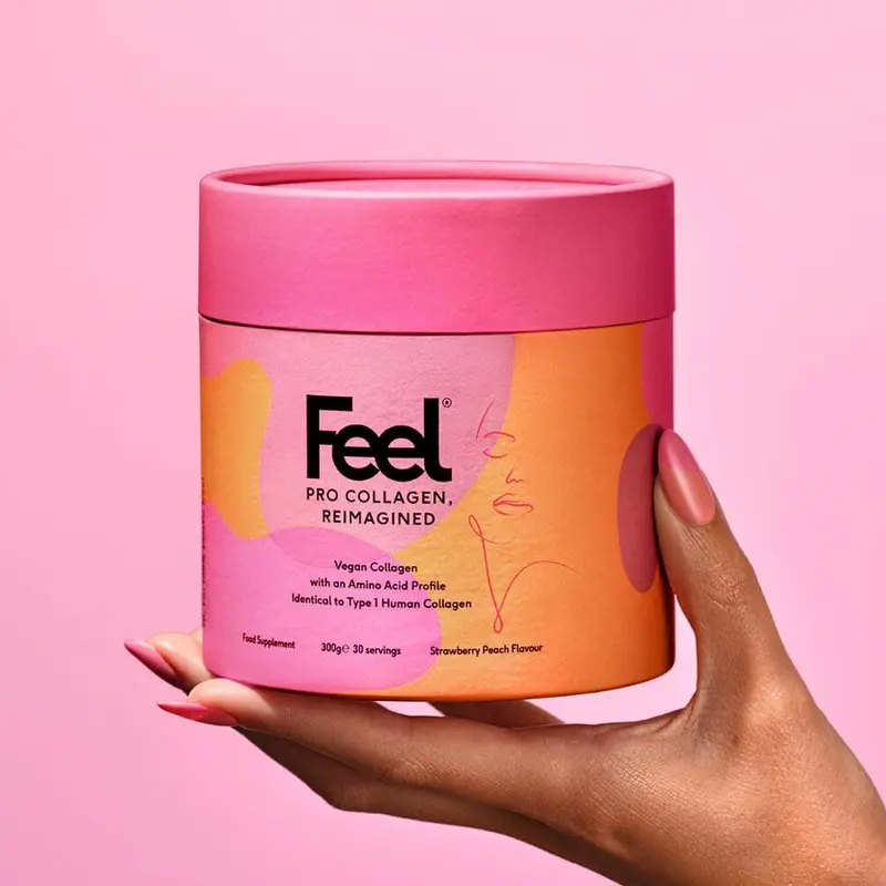 Feel Pro Collagen - Powder - Peach, Vegan, Anti-Wrinkle, Skin, Hair, Nails (30 Servings) 0