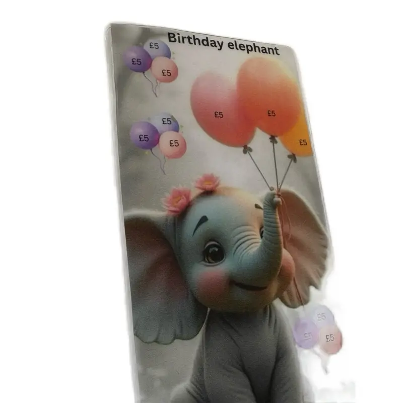 Birthday elephant savings tracker 3