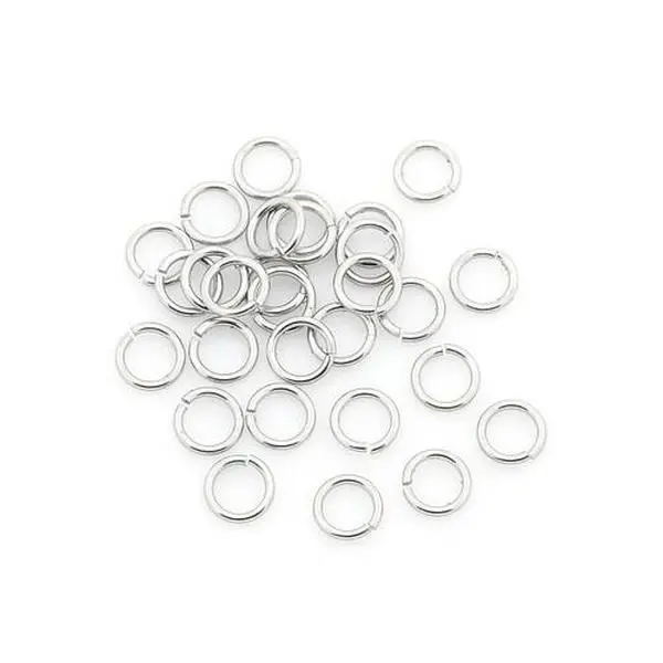 304 Stainless Steel Open Jump Rings Silver Round 0.8x5mm Pack Of 110+