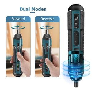 JENABOM Electric Screwdriver, USB Rechargeable Electric Screwdriver, Multifunctional Torque Adjustable Straight Handle Disassembly Screwdriver